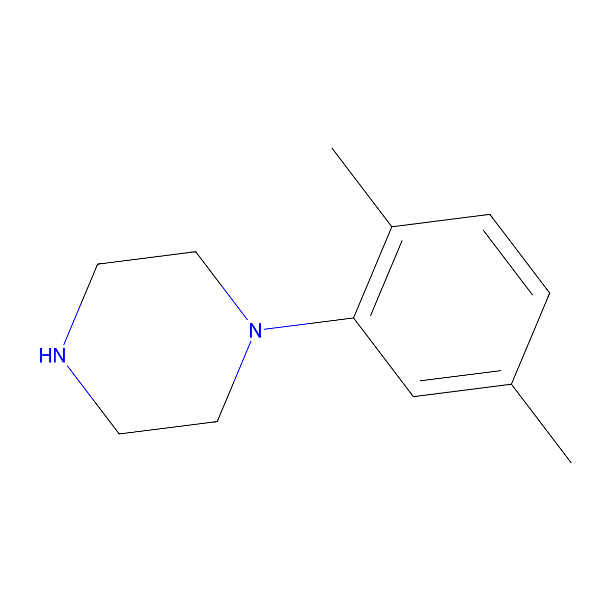 1-(2,5-Xylyl)piperazine molecular structure, CAS 1013-25-8