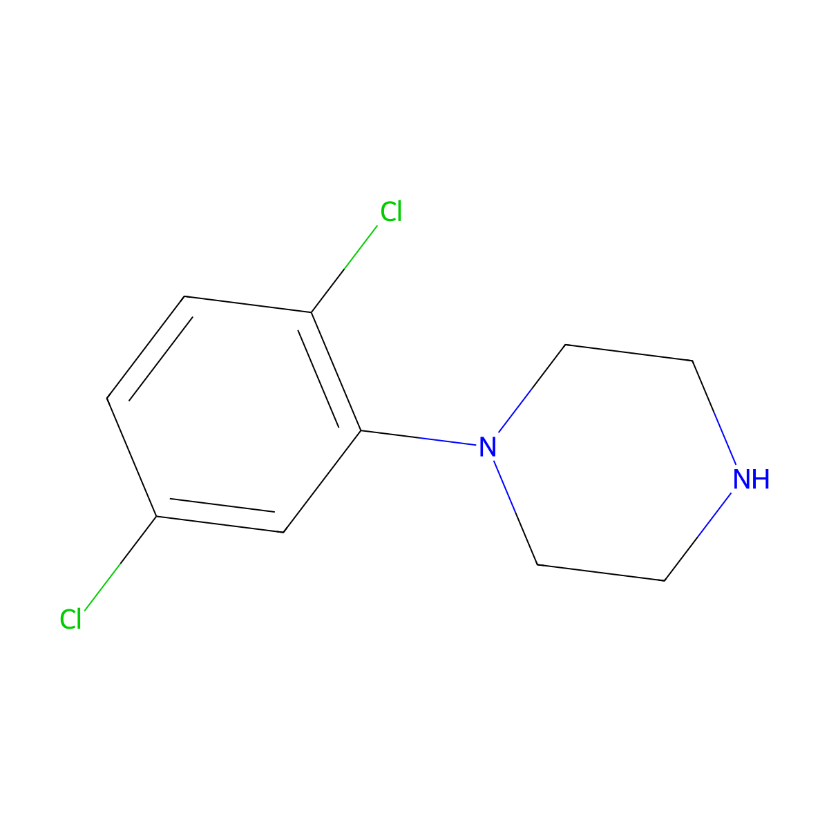 1-(2,5-Dichlorophenyl)piperazine molecular structure, CAS 1013-27-0