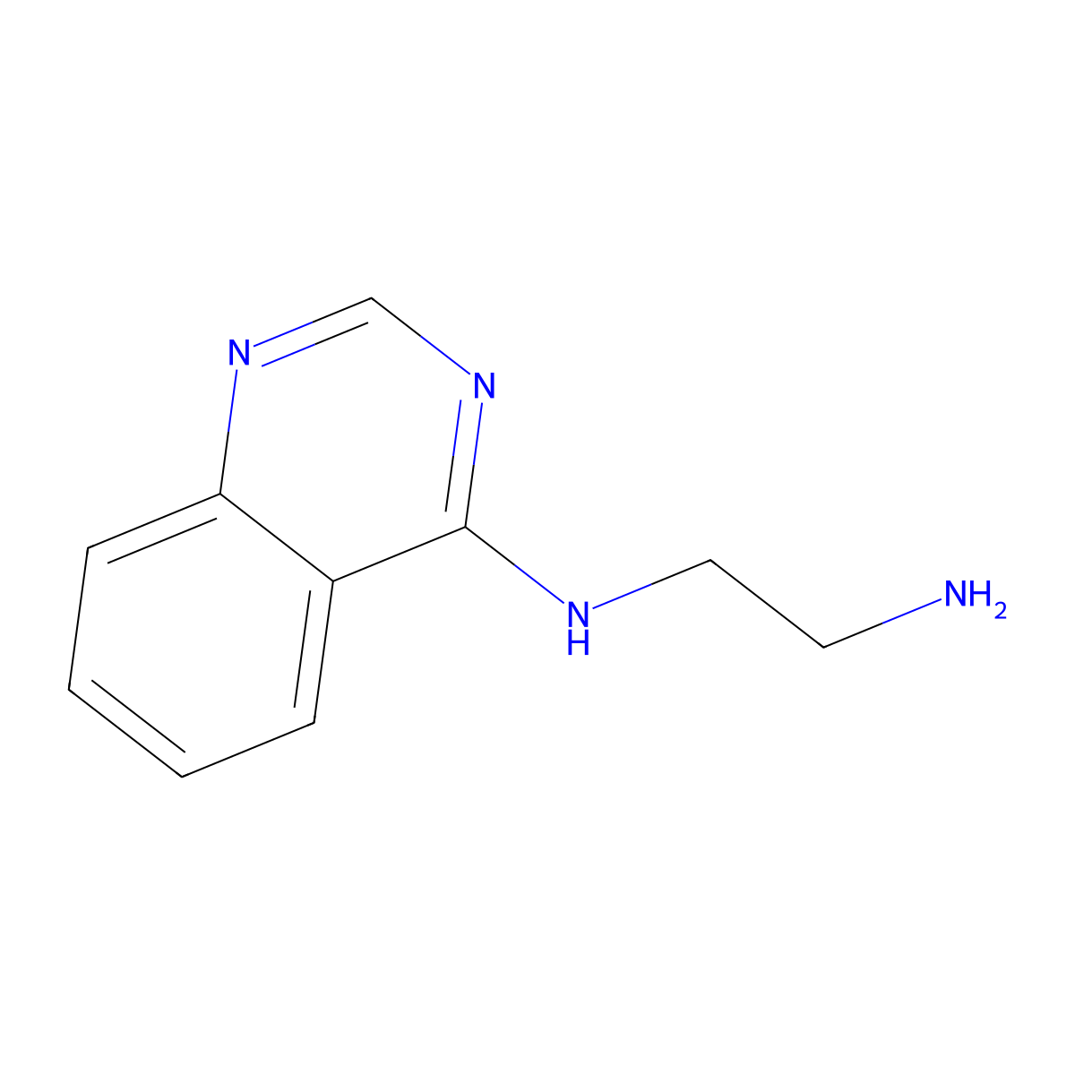 N-(2-aminoethyl)quinazolin-4-amine molecular structure, CAS 1013-37-2