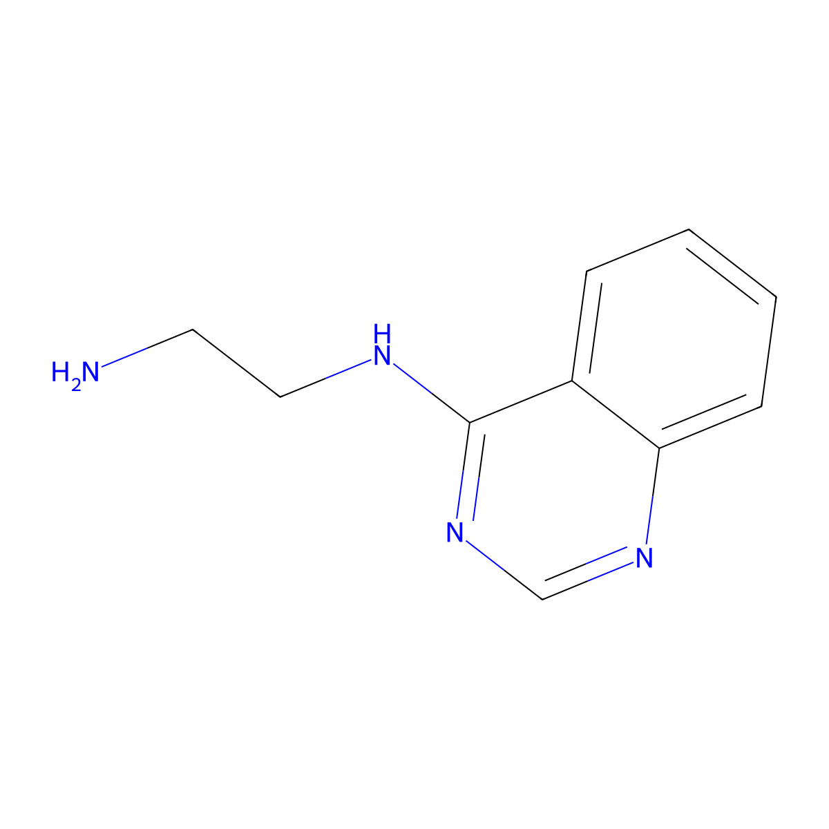 N-(2-aminoethyl)quinazolin-4-amine molecular structure, CAS 1013-37-2