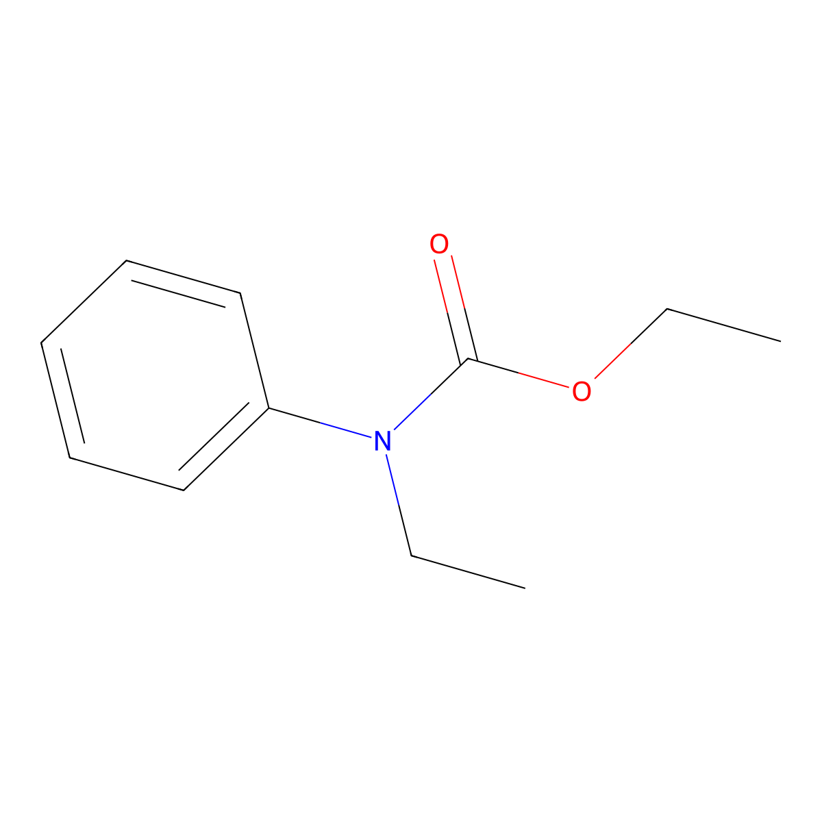 Carbanilic acid, N-ethyl-, ethyl ester molecular structure, CAS 1013-75-8