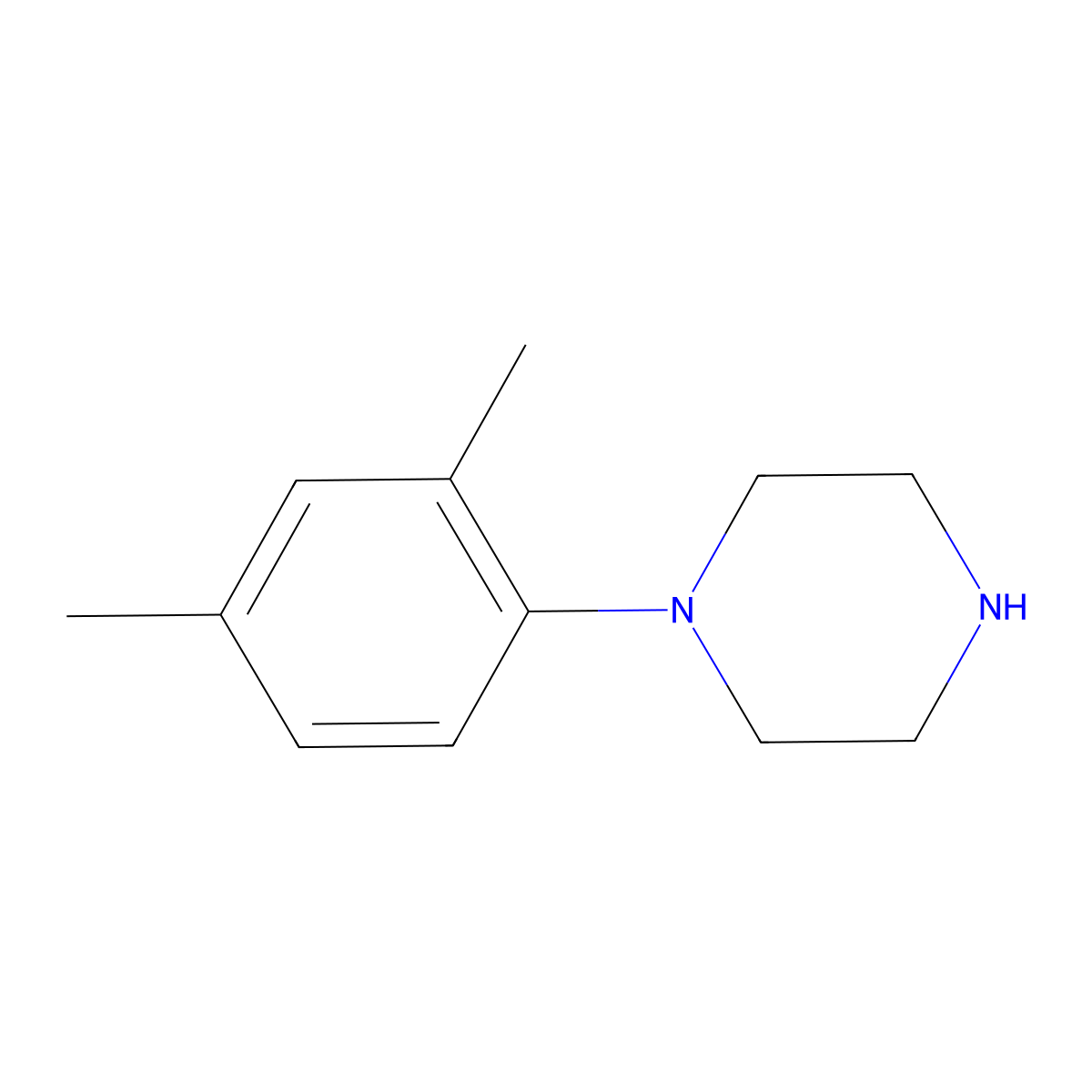 1-(2,4-Xylyl)piperazine molecular structure, CAS 1013-76-9