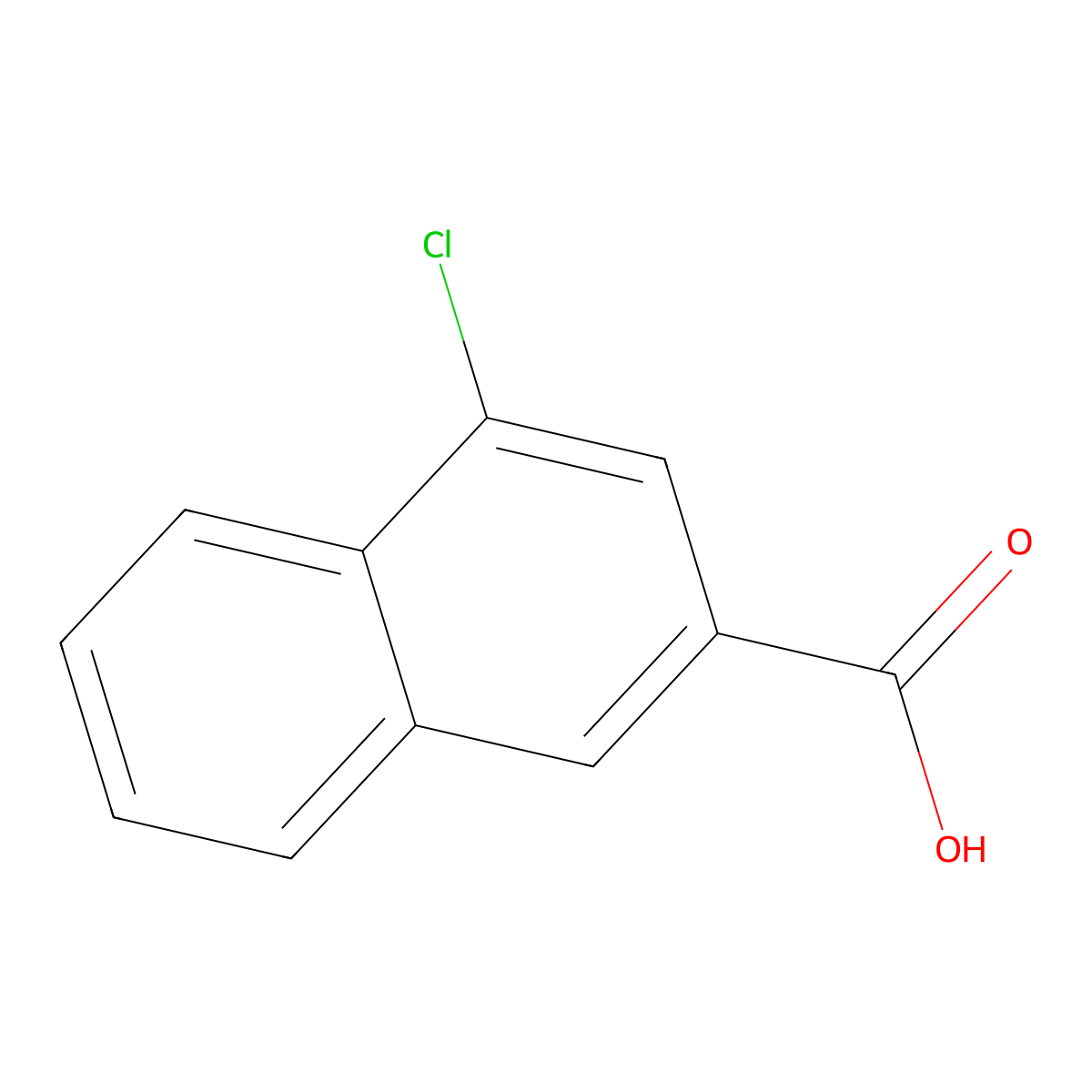 2-Naphthalenecarboxylic acid, 4-chloro- molecular structure, CAS 1013-81-6