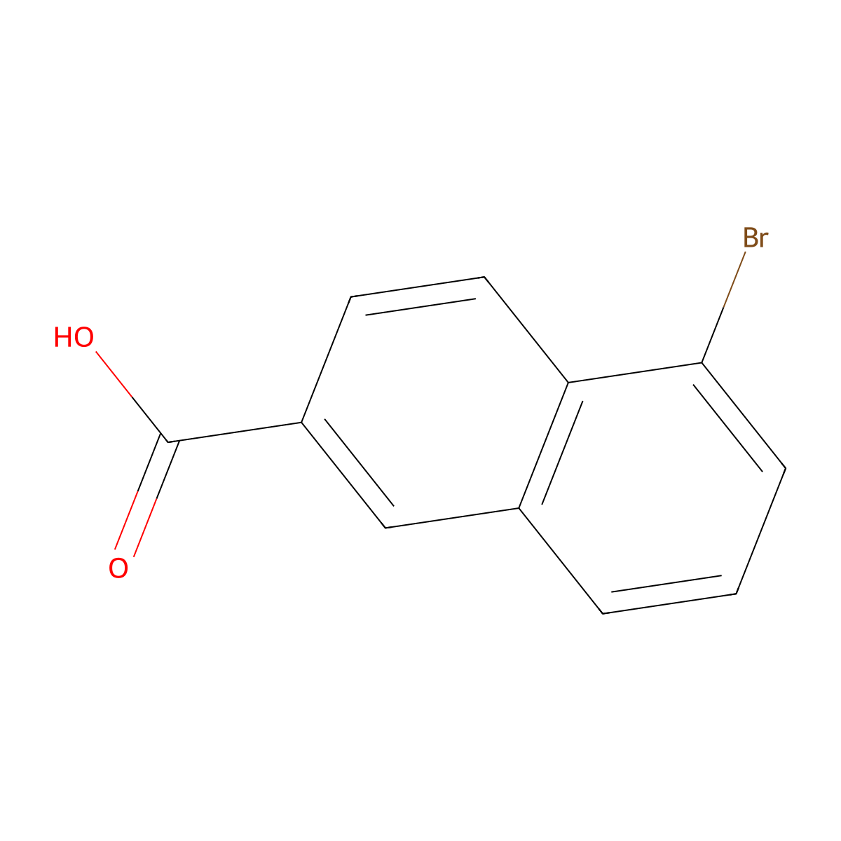 5-Bromonaphthalene-2-carboxylic acid molecular structure, CAS 1013-83-8