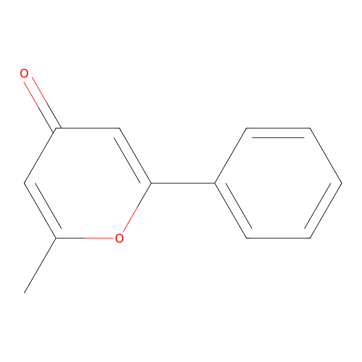2-Methyl-6-phenyl-4H-pyran-4-one molecular structure, CAS 1013-99-6