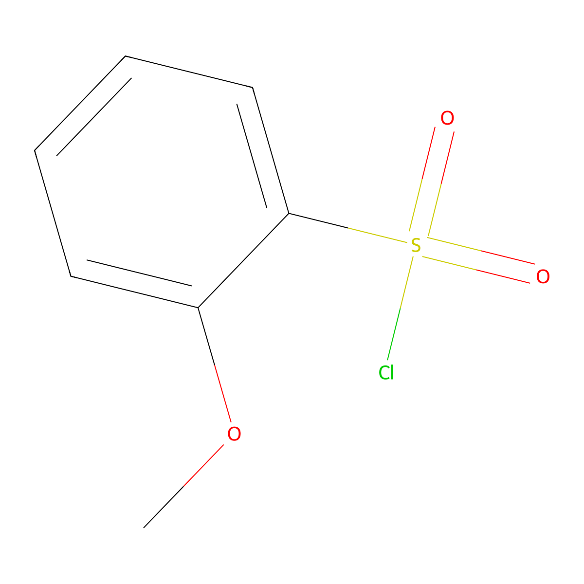 2-Methoxybenzenesulfonyl Chloride molecular structure, CAS 10130-87-7