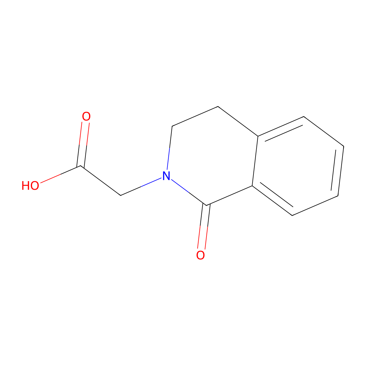 3,4-Dihydro-1-oxo-2(1H)-isoquinolineacetic acid molecular structure, CAS 101301-18-2