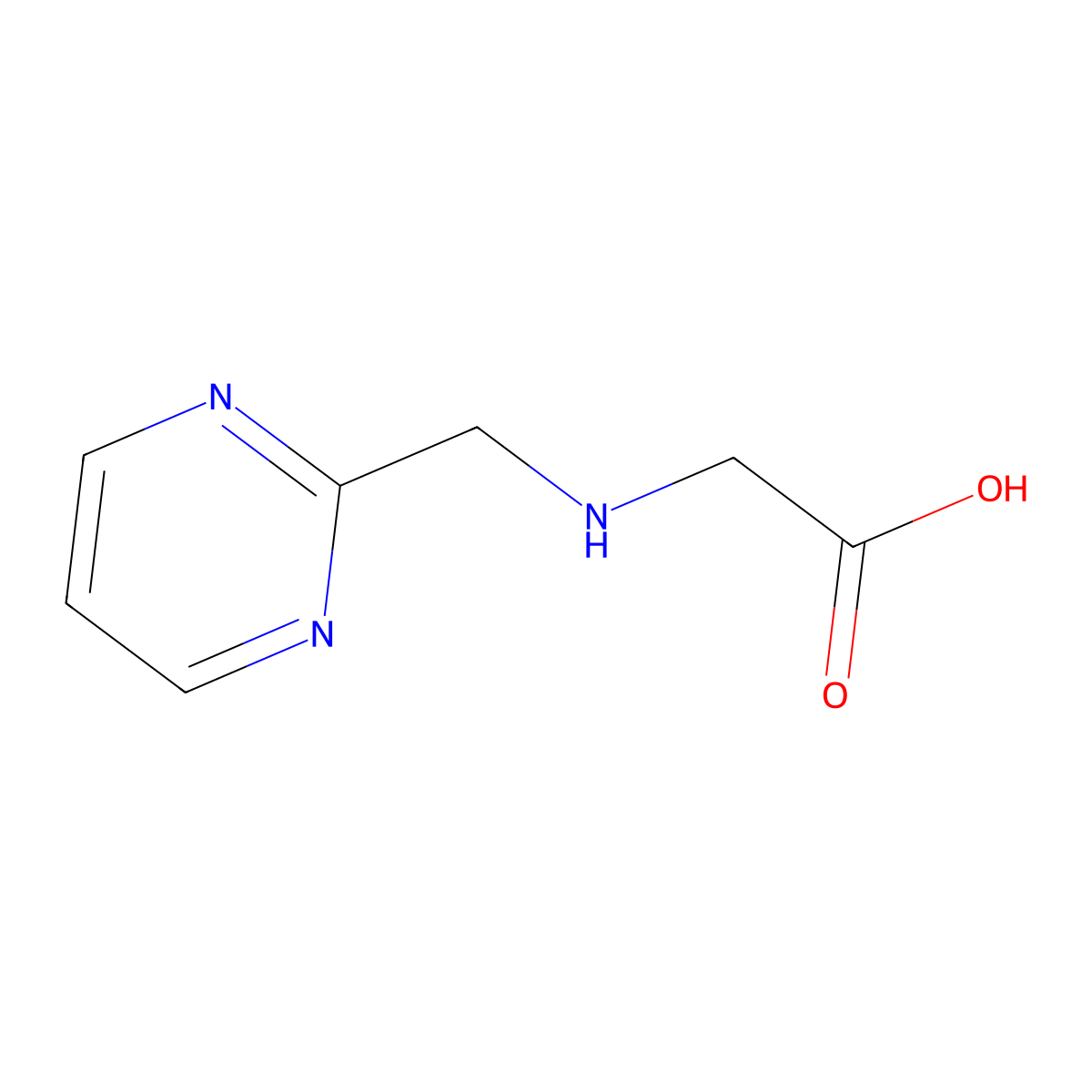 2-{[(Pyrimidin-2-yl)methyl]amino}acetic acid molecular structure, CAS 1013025-61-0