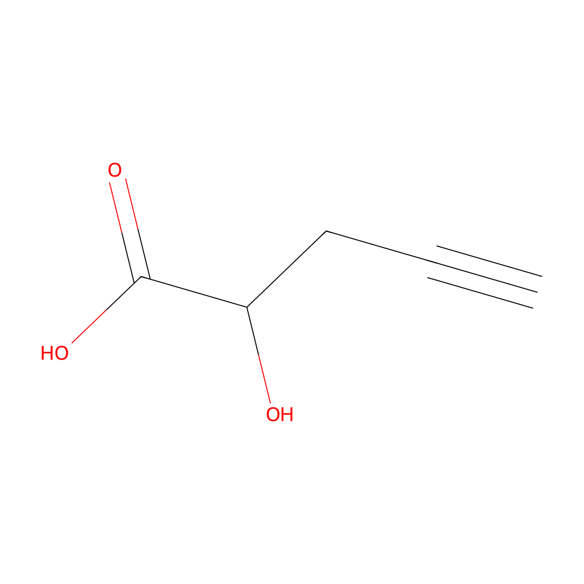 2-Hydroxypent-4-ynoic acid molecular structure, CAS 1013026-68-0