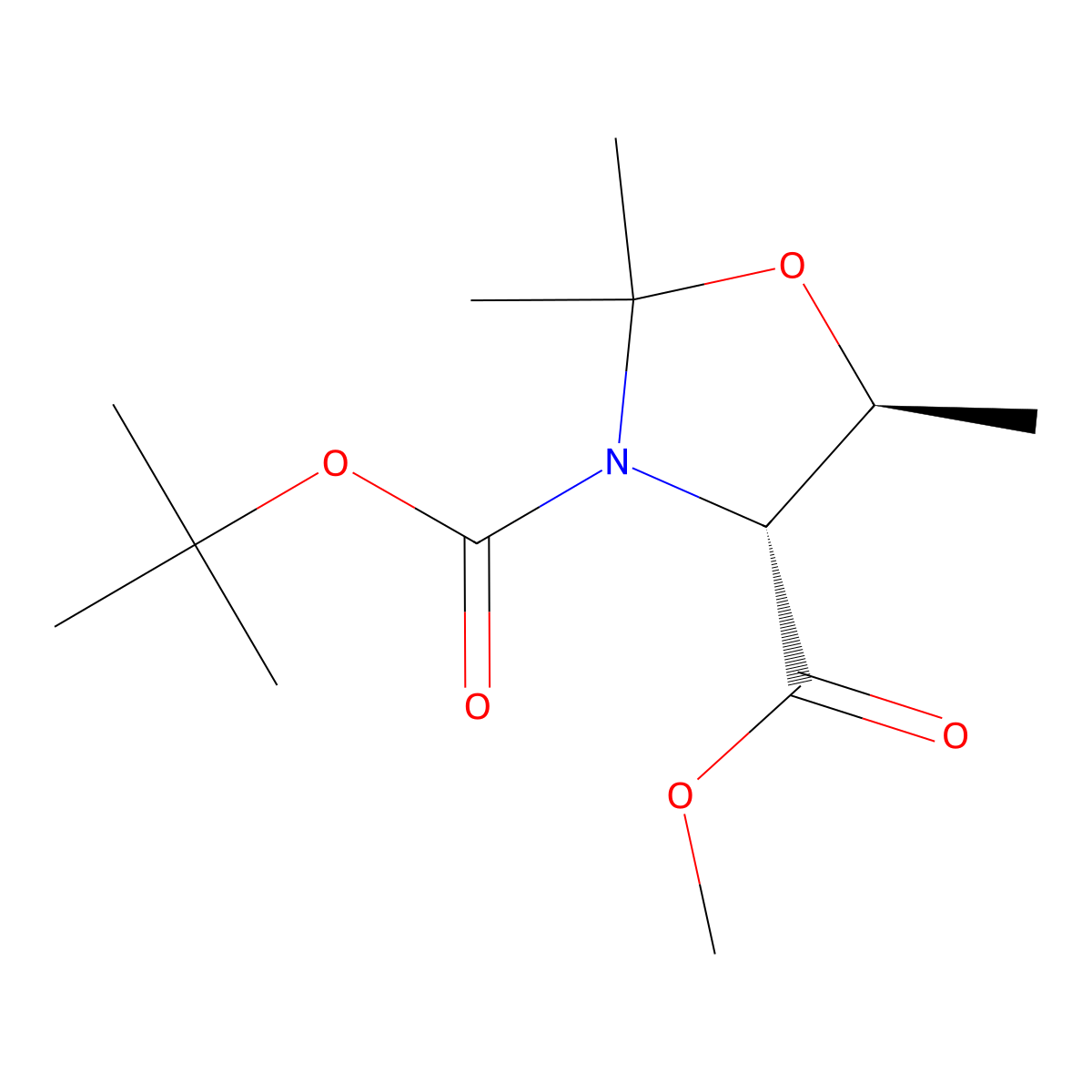 3-tert-Butyl 4-Methyl (4R,5S)-2,2,5-Trimethyloxazolidine-3,4-dicarboxylate molecular structure, CAS 1013028-26-6