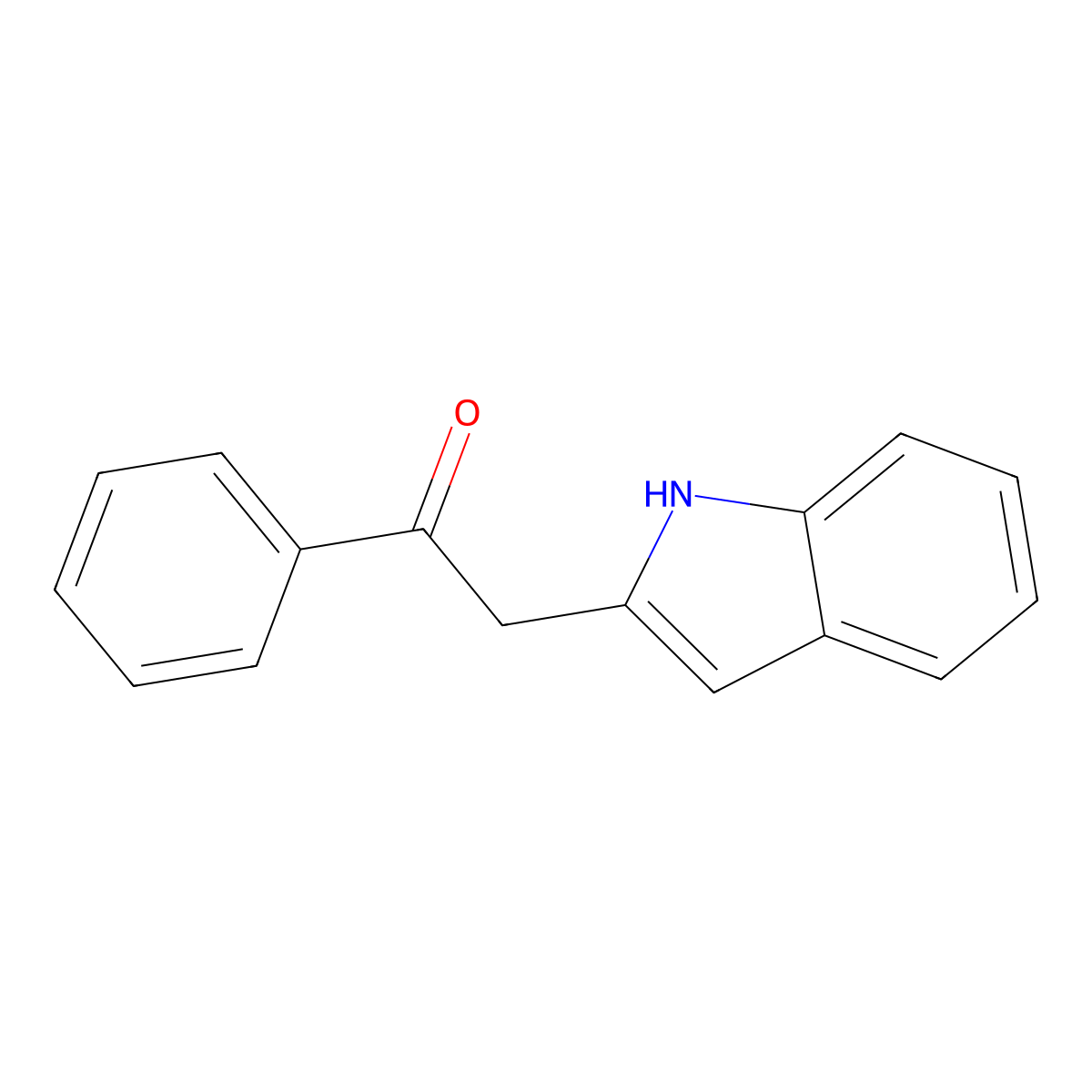 2-(2-Indolyl)-1-phenylethanone molecular structure, CAS 10131-05-2