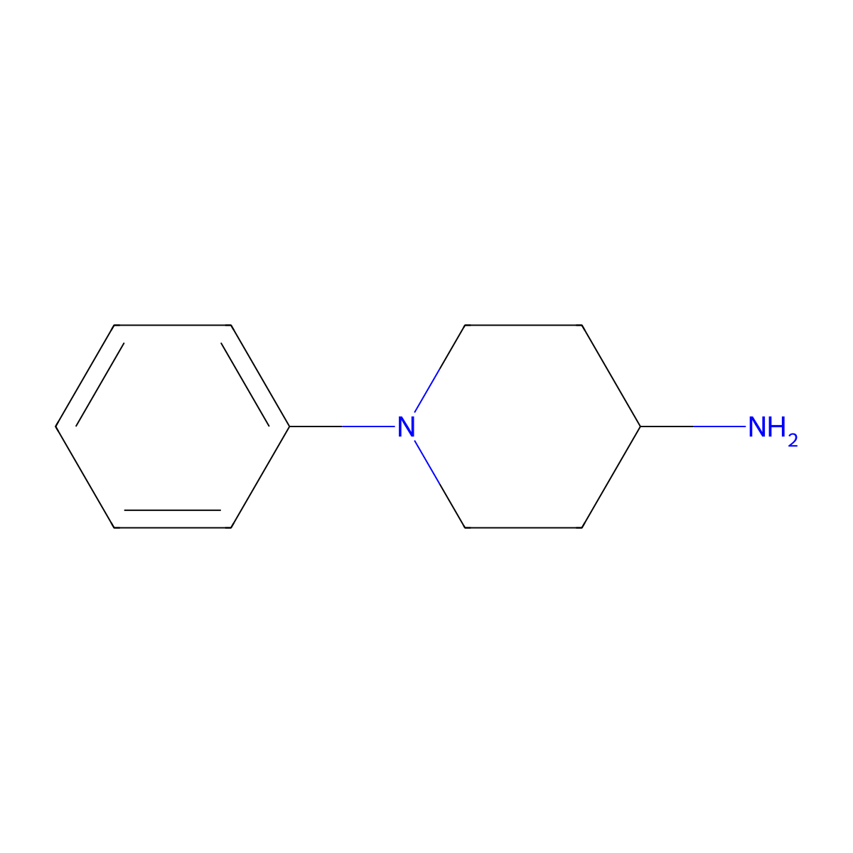 1-Phenylpiperidin-4-amine molecular structure, CAS 1013111-55-1