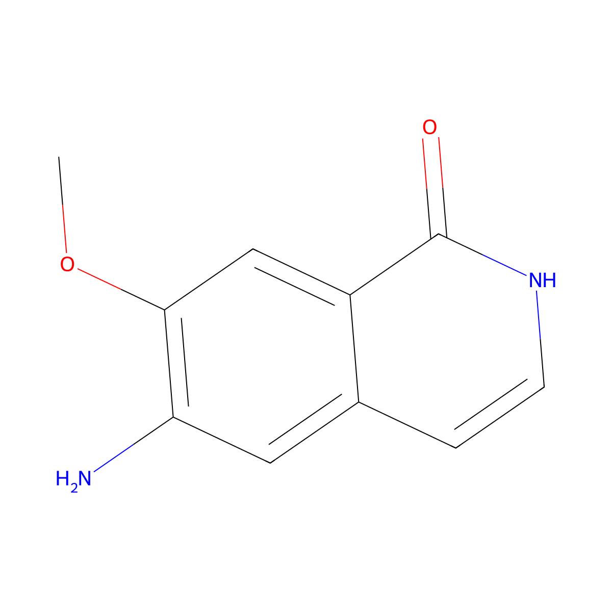 6-amino-7-methoxyisoquinolin-1(2H)-one molecular structure, CAS 1013117-29-7