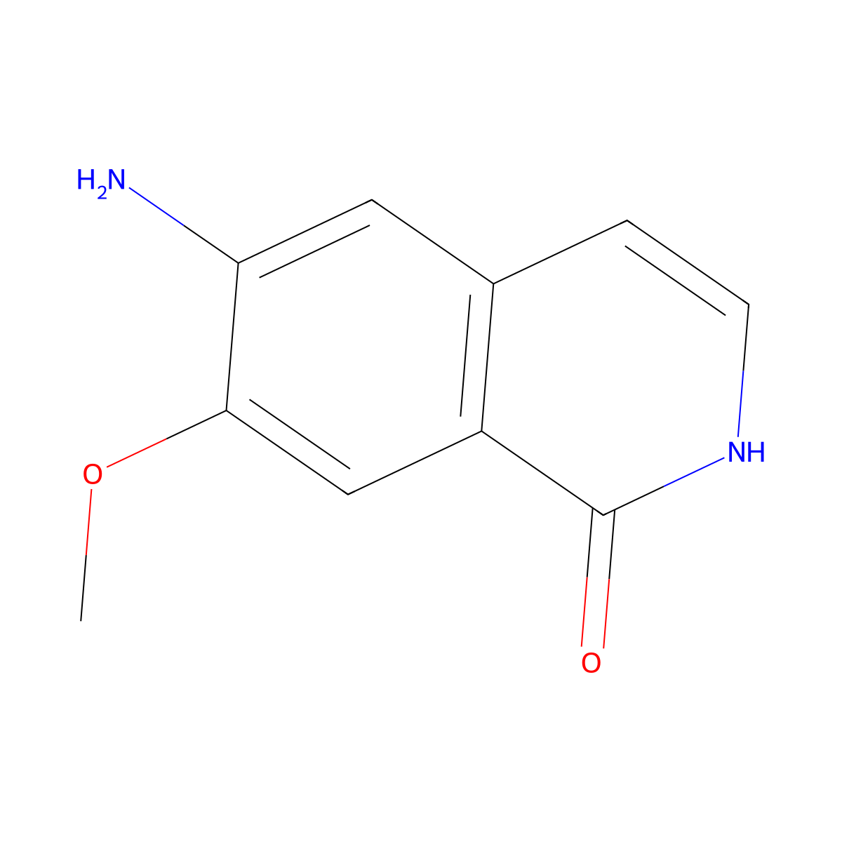 6-amino-7-methoxyisoquinolin-1(2H)-one molecular structure, CAS 1013117-29-7
