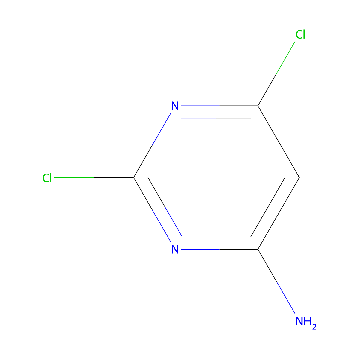 4-Pyrimidinamine, 2,6-dichloro- molecular structure, CAS 10132-07-7