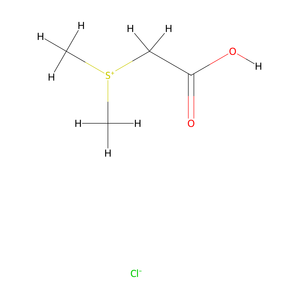 Dimethylthetin chloride molecular structure, CAS 10132-50-0