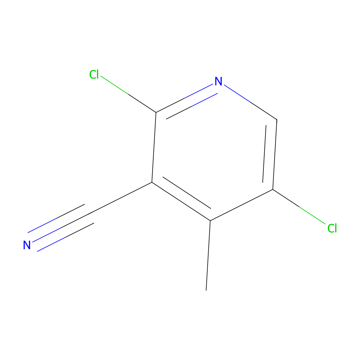 2,5-Dichloro-4-methylpyridine-3-carbonitrile molecular structure, CAS 101320-87-0