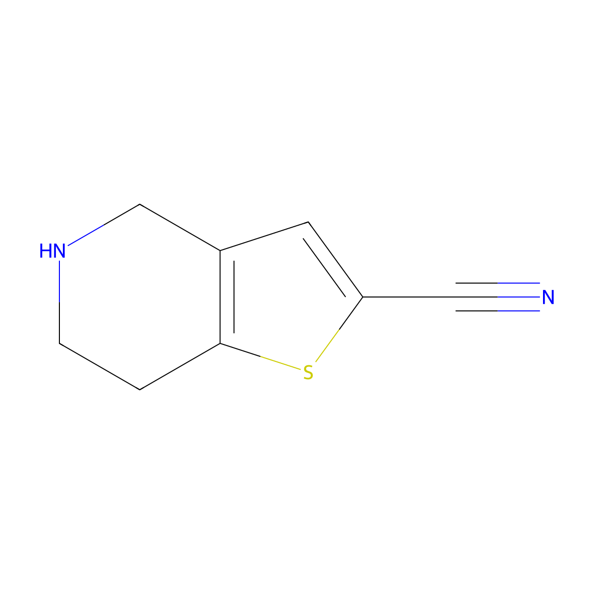 4,5,6,7-Tetrahydrothieno[3,2-c]pyridine-2-carbonitrile molecular structure, CAS 1013210-85-9
