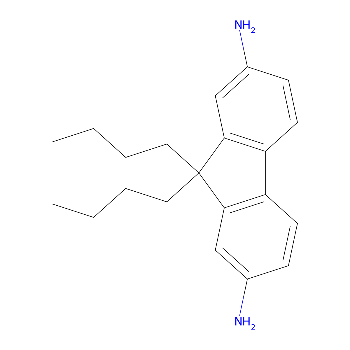 9,9-Dibutyl-9H-fluorene-2,7-diamine molecular structure, CAS 1013211-64-7