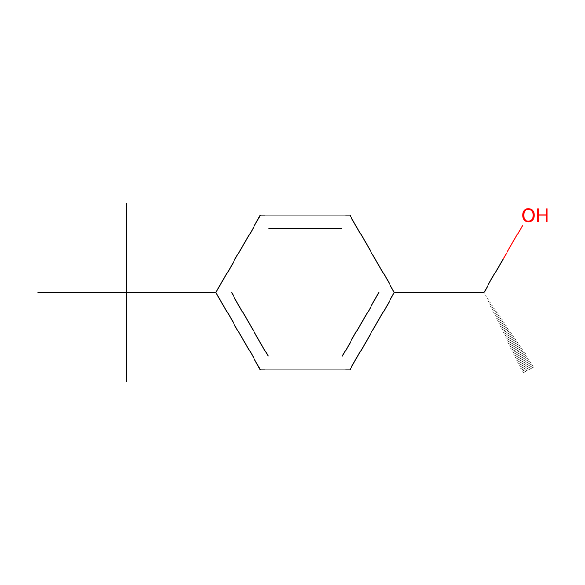 (1R)-1-(4-tert-butylphenyl)ethan-1-ol molecular structure, CAS 101325-12-6