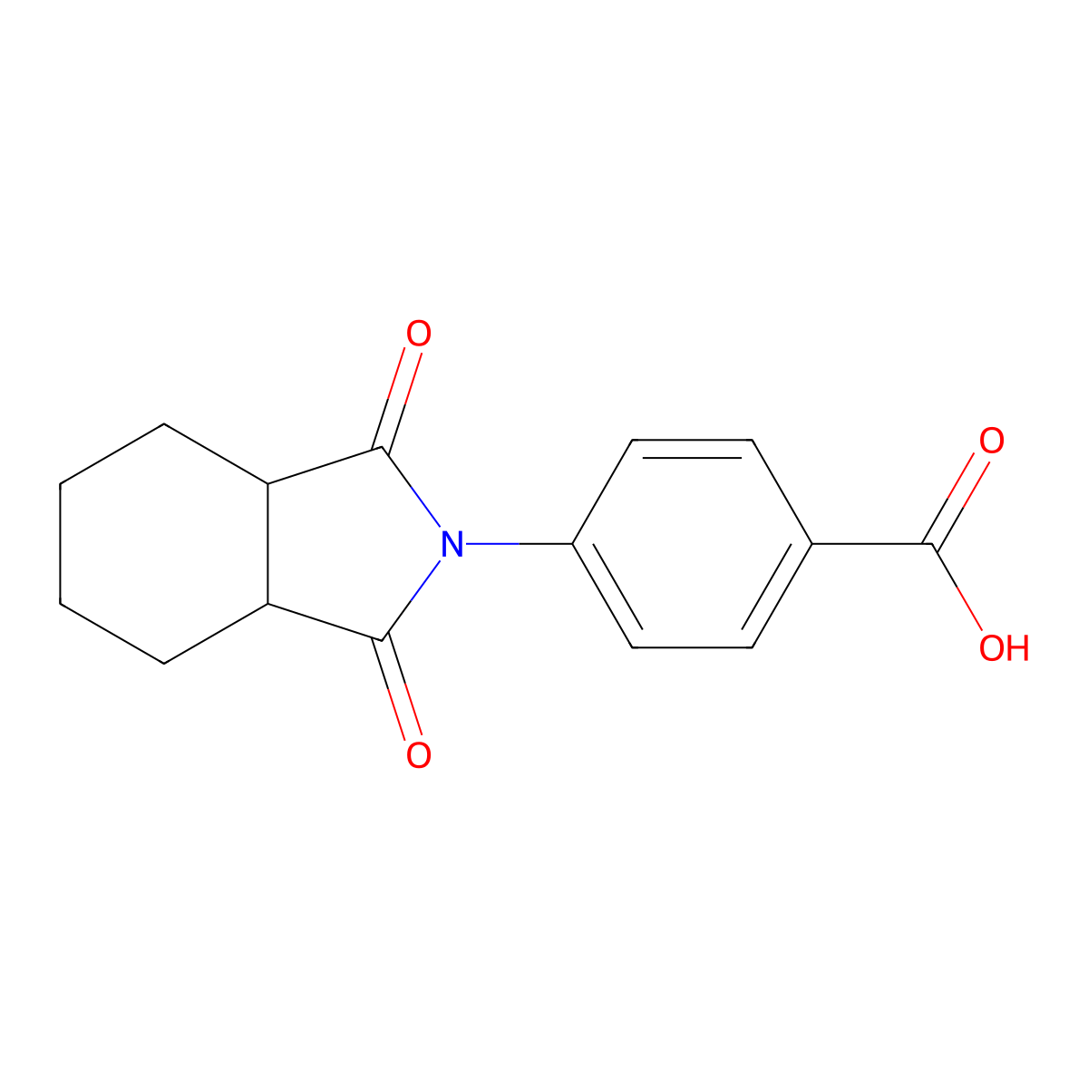 4-(1,3-dioxooctahydro-2H-isoindol-2-yl)benzoic acid molecular structure, CAS 101325-82-0