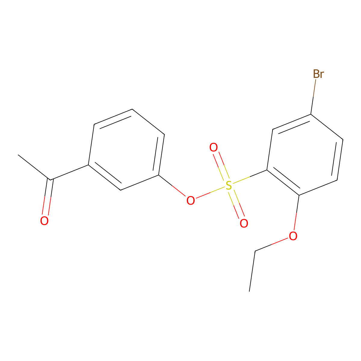 3-Acetylphenyl 5-bromo-2-ethoxybenzene-1-sulfonate molecular structure, CAS 1013254-36-8