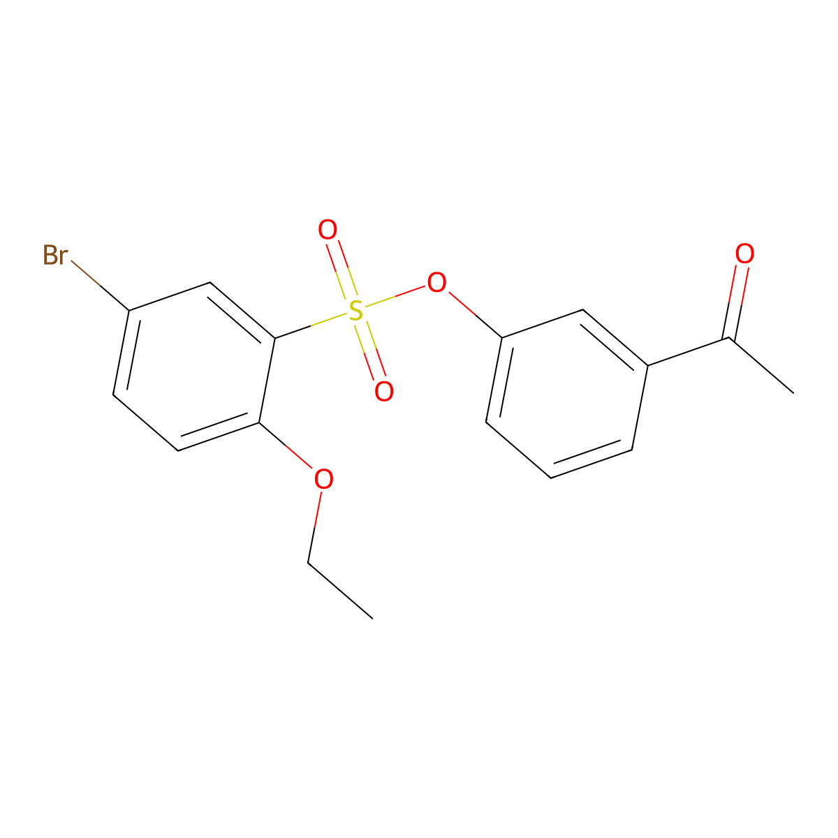 3-Acetylphenyl 5-bromo-2-ethoxybenzene-1-sulfonate molecular structure, CAS 1013254-36-8