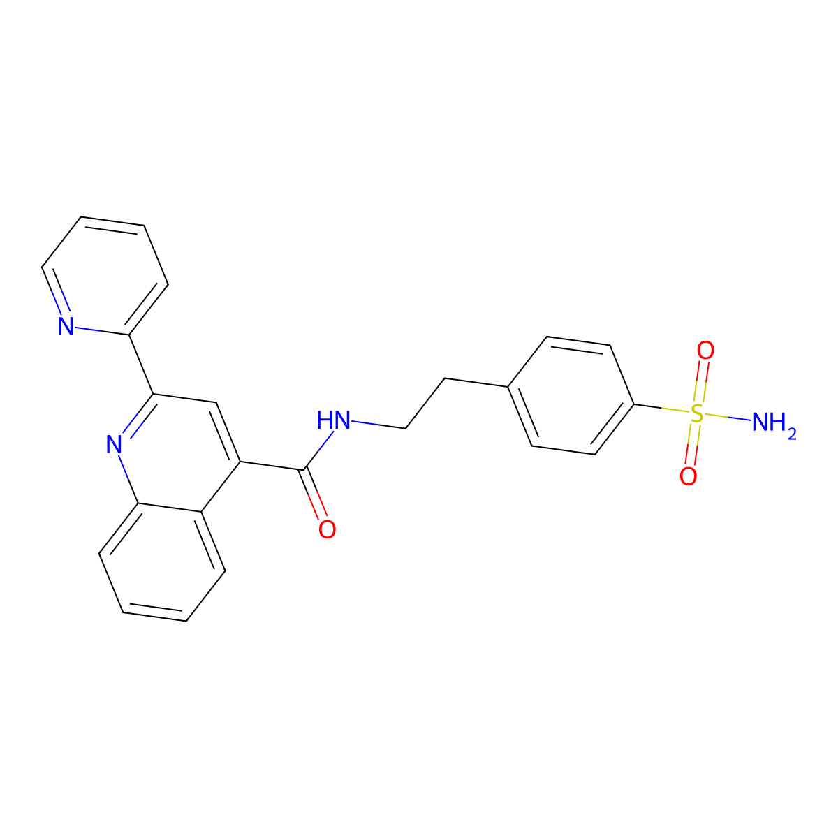 2-(pyridin-2-yl)-N-[2-(4-sulfamoylphenyl)ethyl]quinoline-4-carboxamide molecular structure, CAS 1013262-26-4