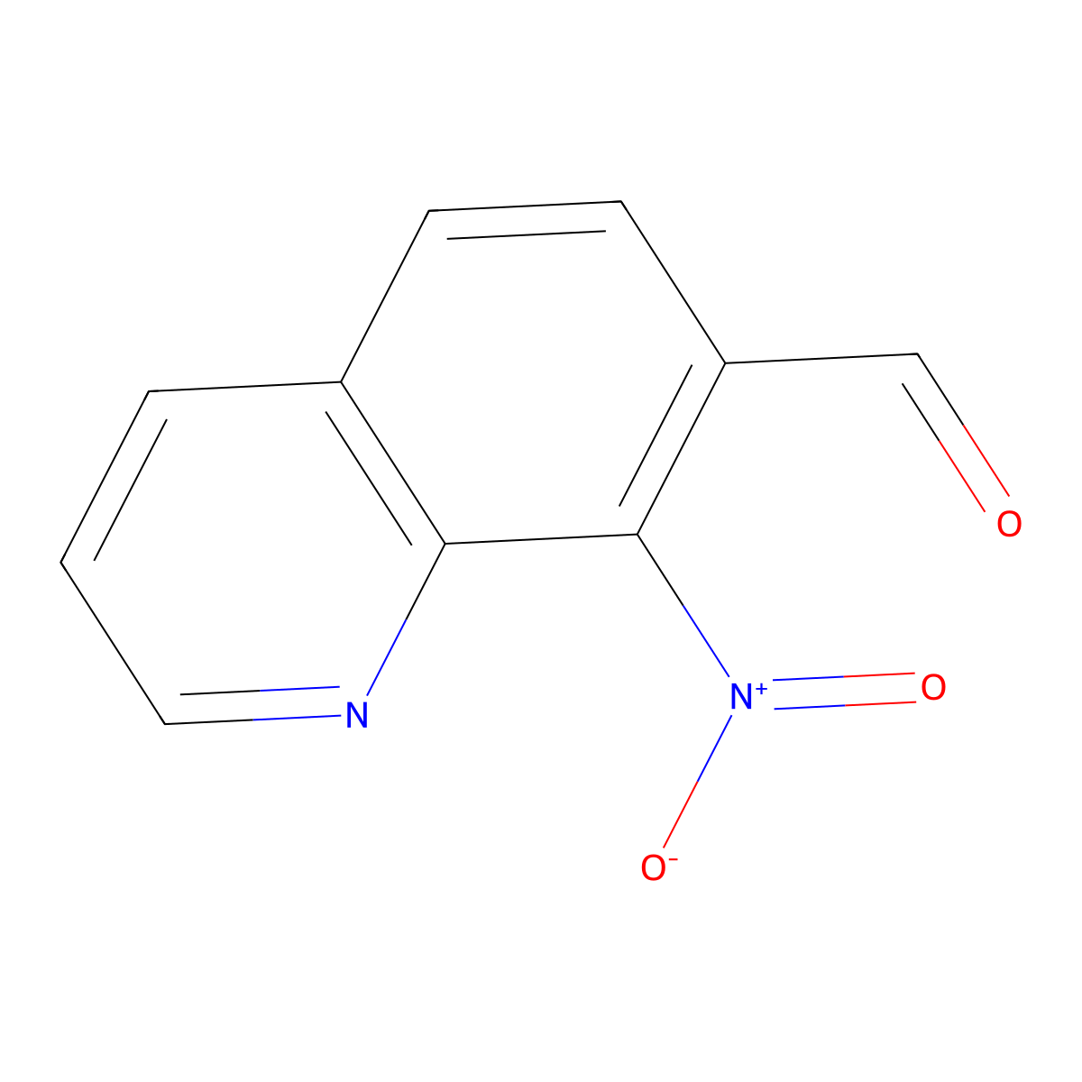 8-Nitro-7-quinolinecarboxaldehyde molecular structure, CAS 101327-87-1