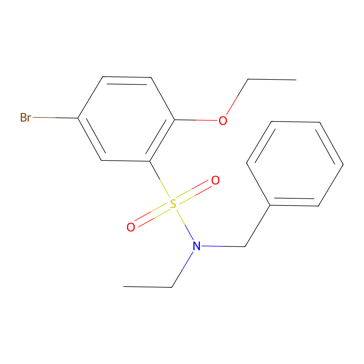 N-benzyl-5-bromo-2-ethoxy-N-ethylbenzenesulfonamide molecular structure, CAS 1013275-08-5