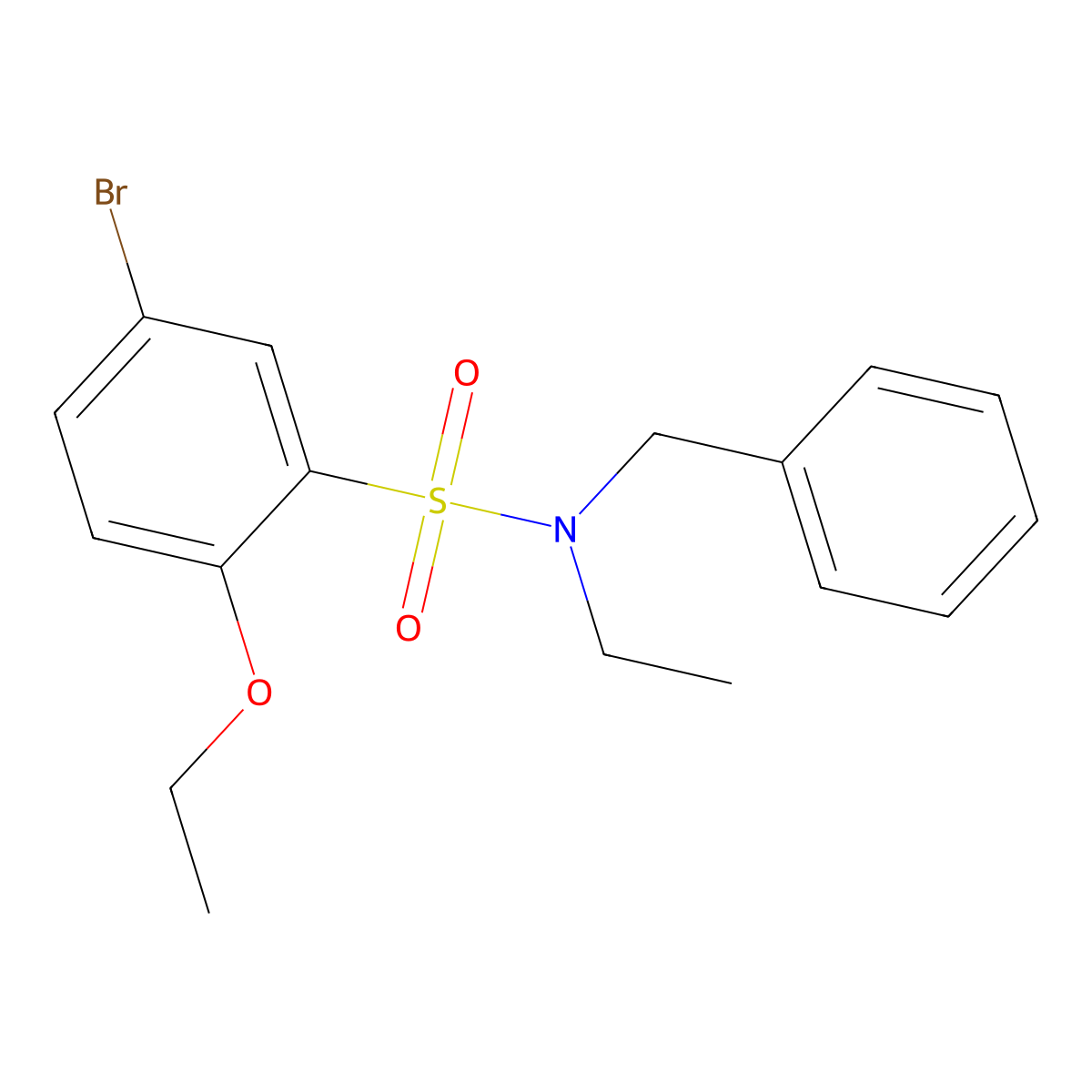 N-benzyl-5-bromo-2-ethoxy-N-ethylbenzenesulfonamide molecular structure, CAS 1013275-08-5
