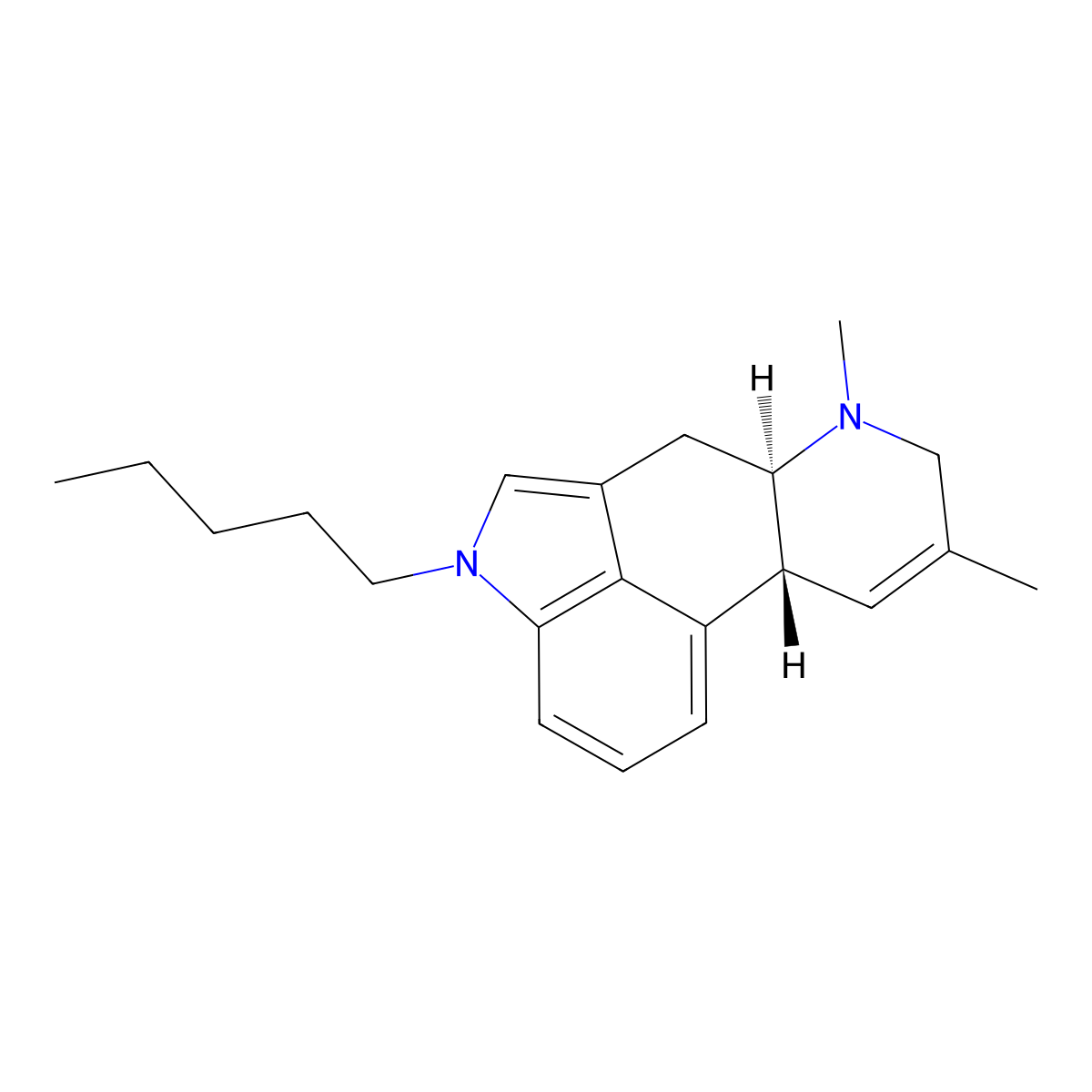 1-Pentylagroclavine molecular structure, CAS 101328-75-0