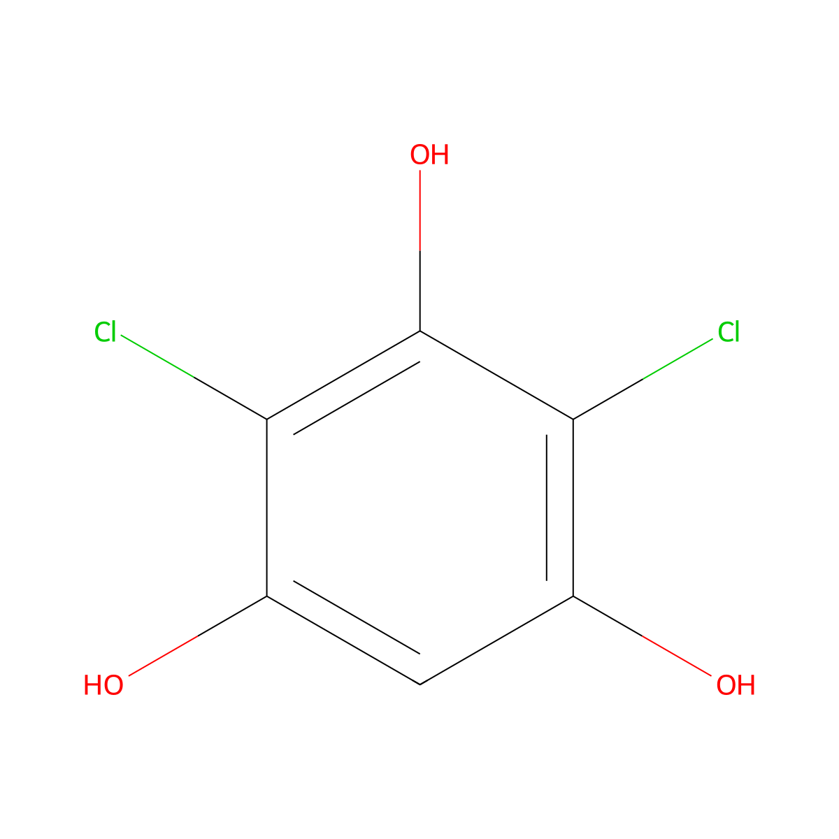 2,4-Dichlorobenzene-1,3,5-triol molecular structure, CAS 101328-98-7
