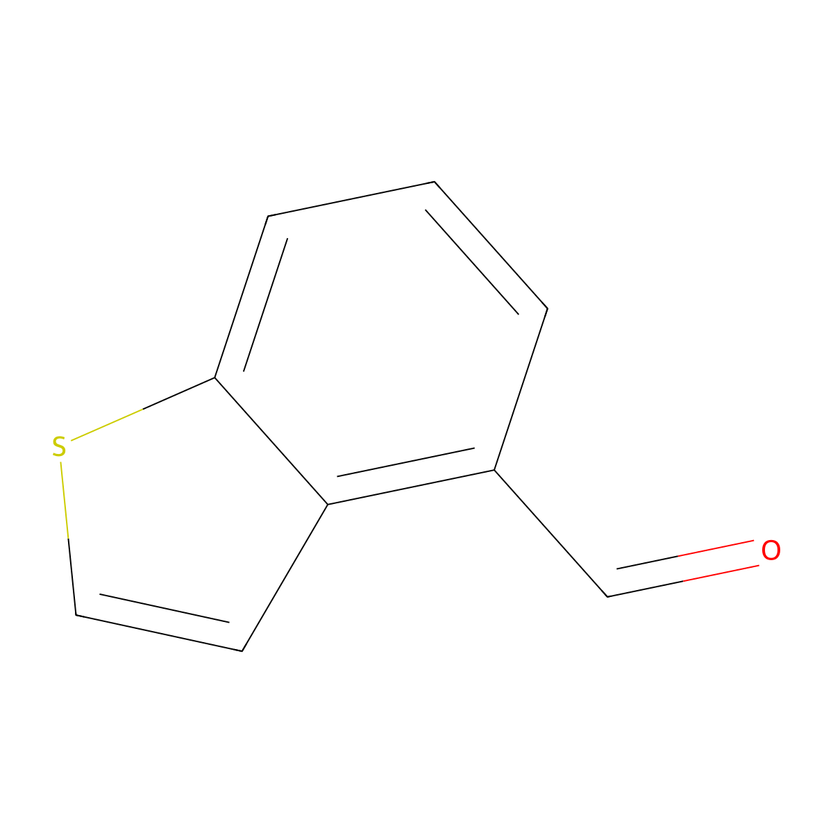 Benzo[b]thiophene-4-carboxaldehyde molecular structure, CAS 10133-25-2