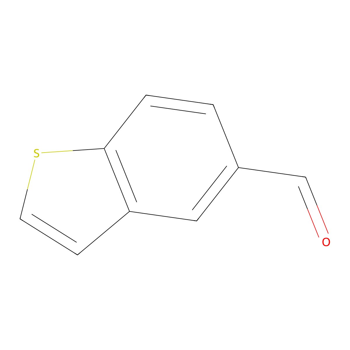 Benzo(b)thiophene-5-carboxaldehyde molecular structure, CAS 10133-30-9