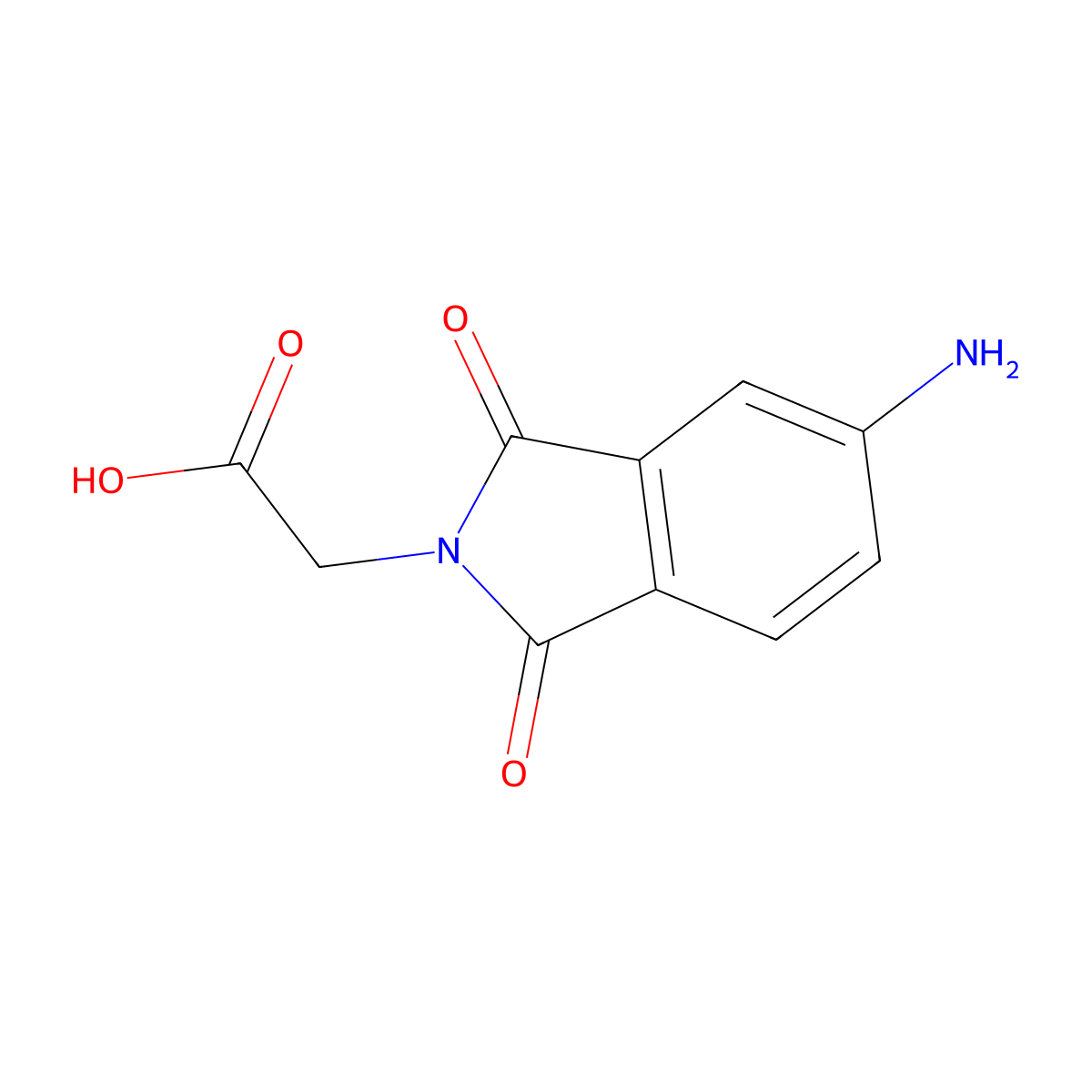 2-(5-Amino-1,3-dioxoisoindolin-2-yl)acetic acid molecular structure, CAS 10133-85-4