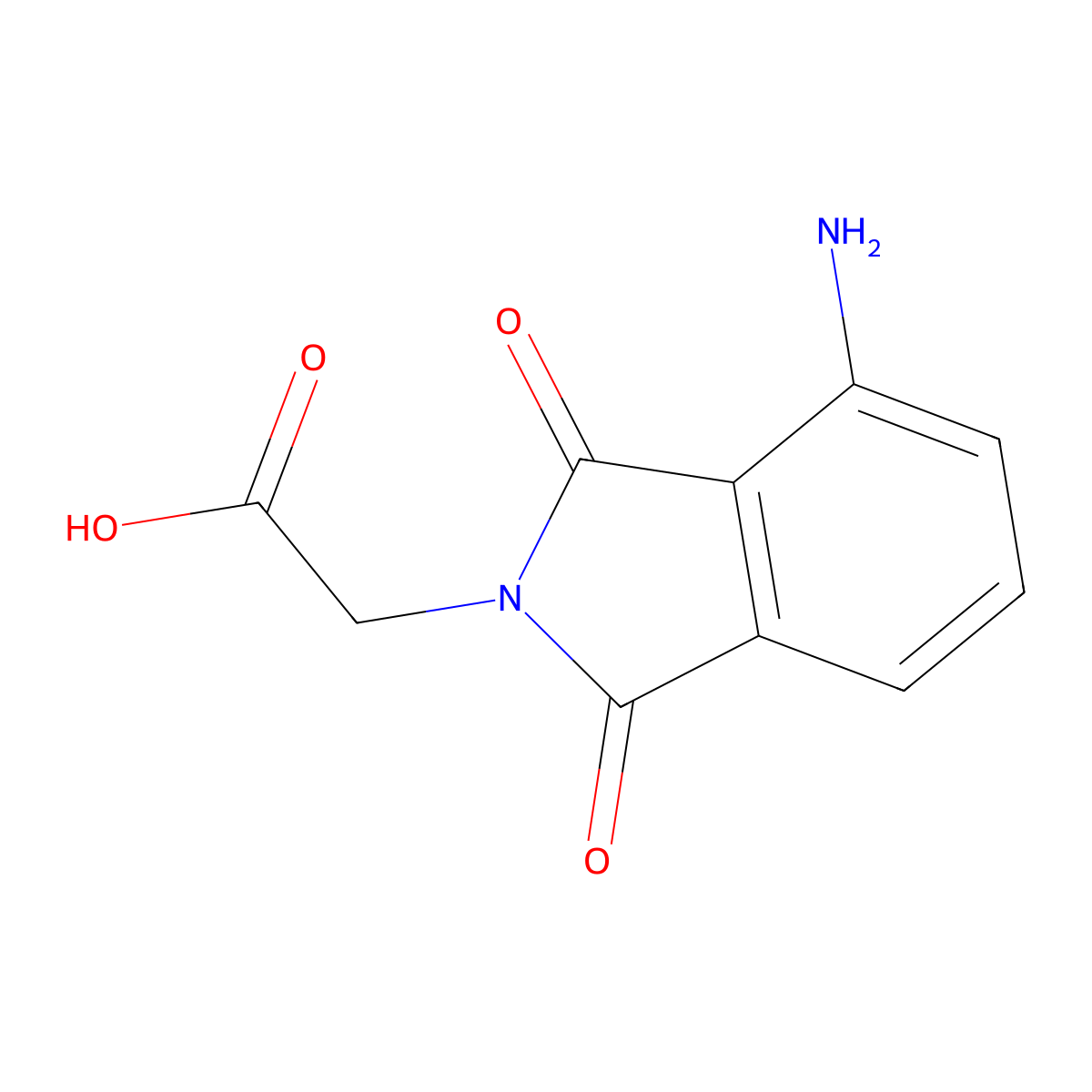 2-(4-Amino-1,3-dioxoisoindolin-2-yl)acetic acid molecular structure, CAS 10133-86-5