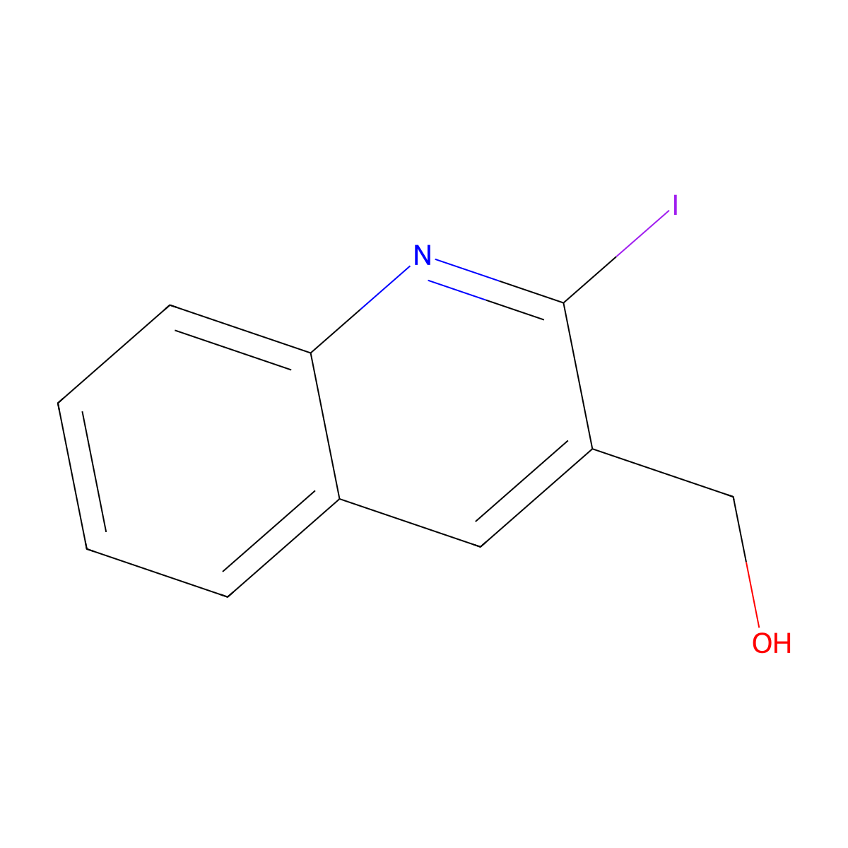 (2-Iodoquinolin-3-yl)methanol molecular structure, CAS 101330-11-4