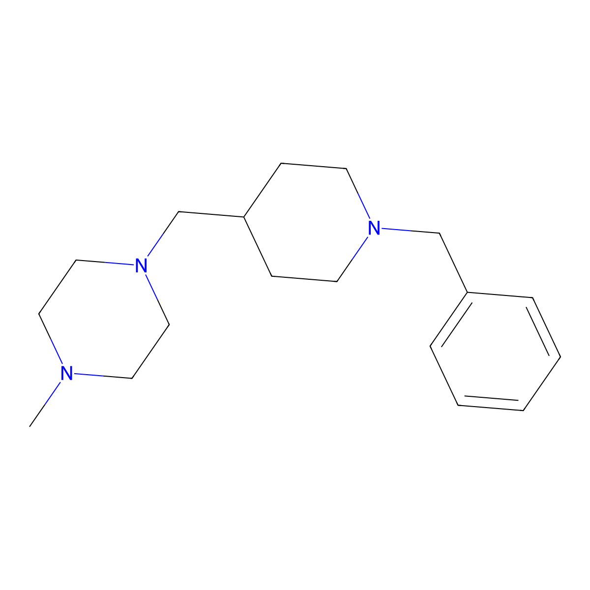 1-((1-Benzylpiperidin-4-yl)methyl)-4-methylpiperazine molecular structure, CAS 1013330-08-9