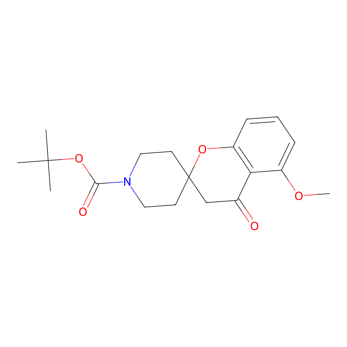 Tert-butyl 5-methoxy-4-oxospiro[chroman-2,4'-piperidine]-1'-carboxylate molecular structure, CAS 1013333-59-9