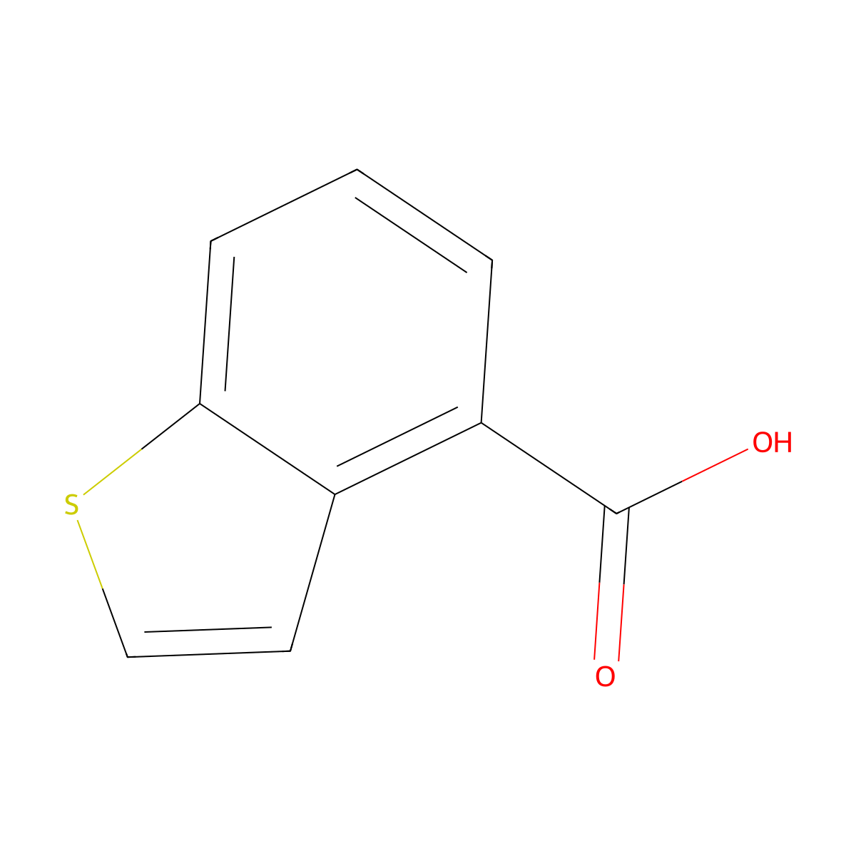 Benzo[b]thiophene-4-carboxylic acid molecular structure, CAS 10134-95-9
