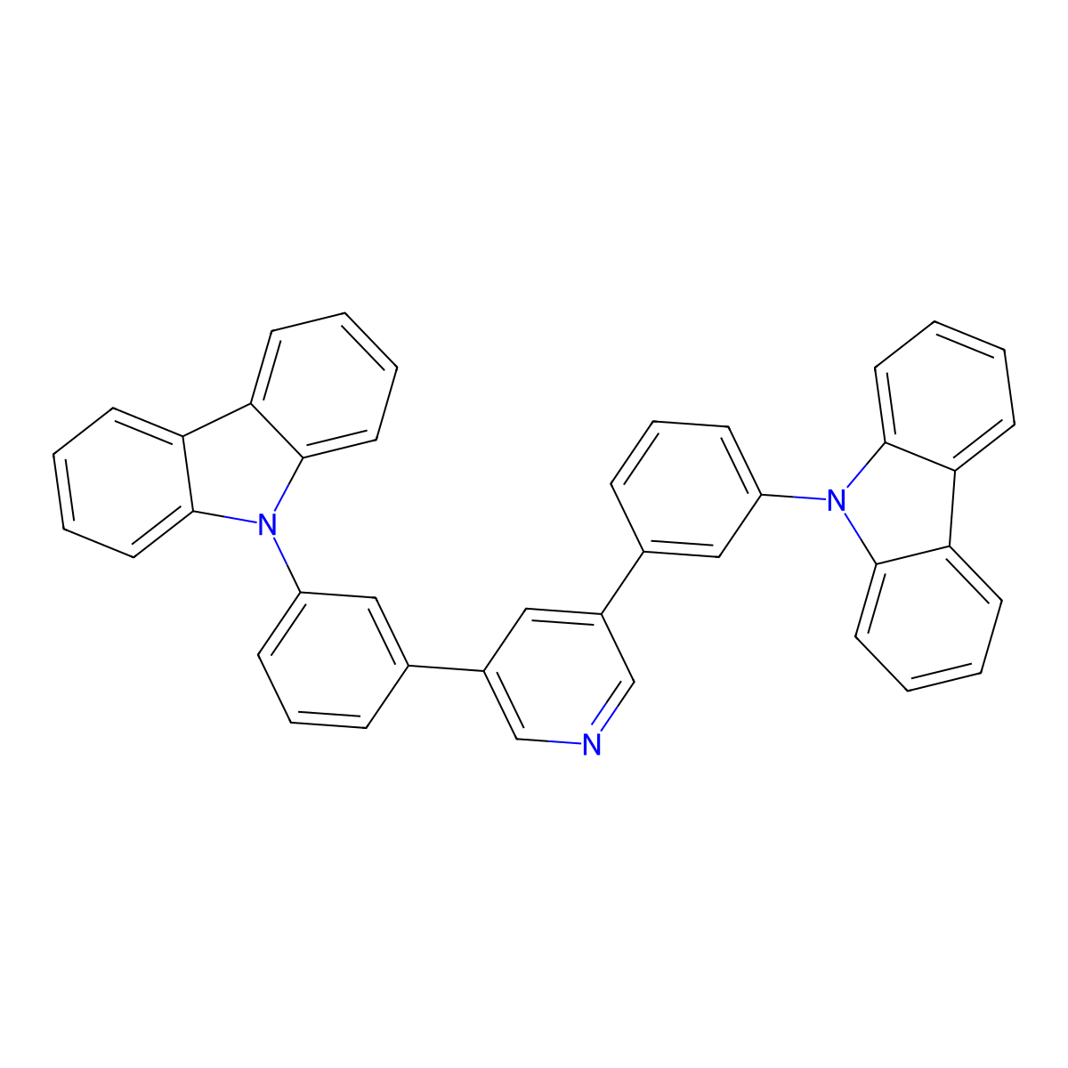 9,9'-(3,5-Pyridinediyldi-3,1-phenylene)bis(9H-carbazole) molecular structure, CAS 1013405-25-8