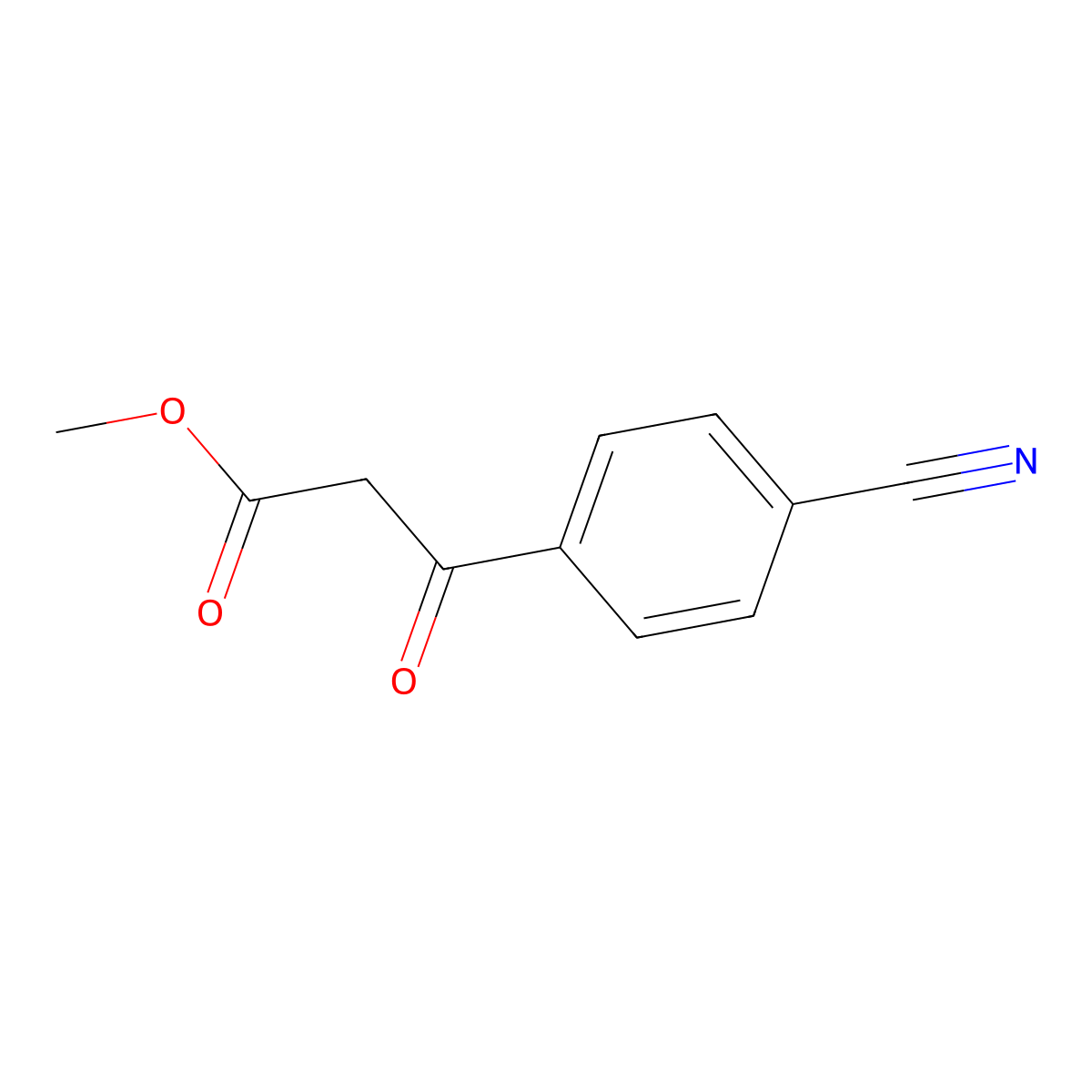 Methyl 3-(4-cyanophenyl)-3-oxopropanoate molecular structure, CAS 101341-45-1