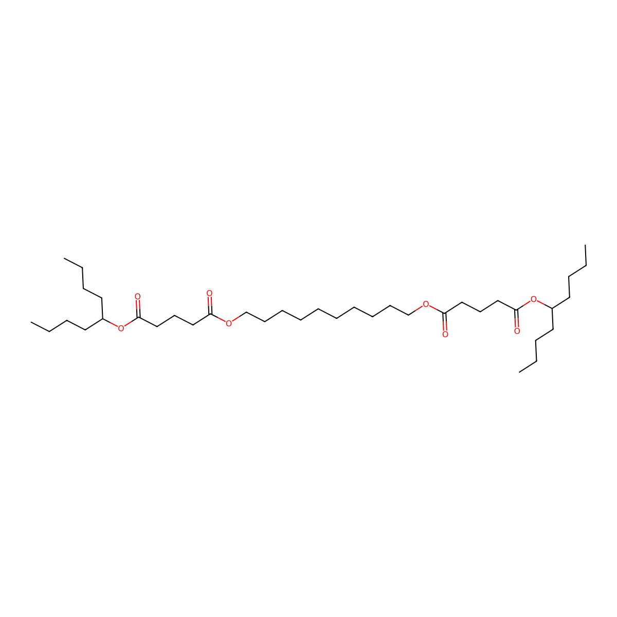 5-O-nonan-5-yl 1-O-[10-(5-nonan-5-yloxy-5-oxopentanoyl)oxydecyl] pentanedioate molecular structure, CAS 101342-76-1