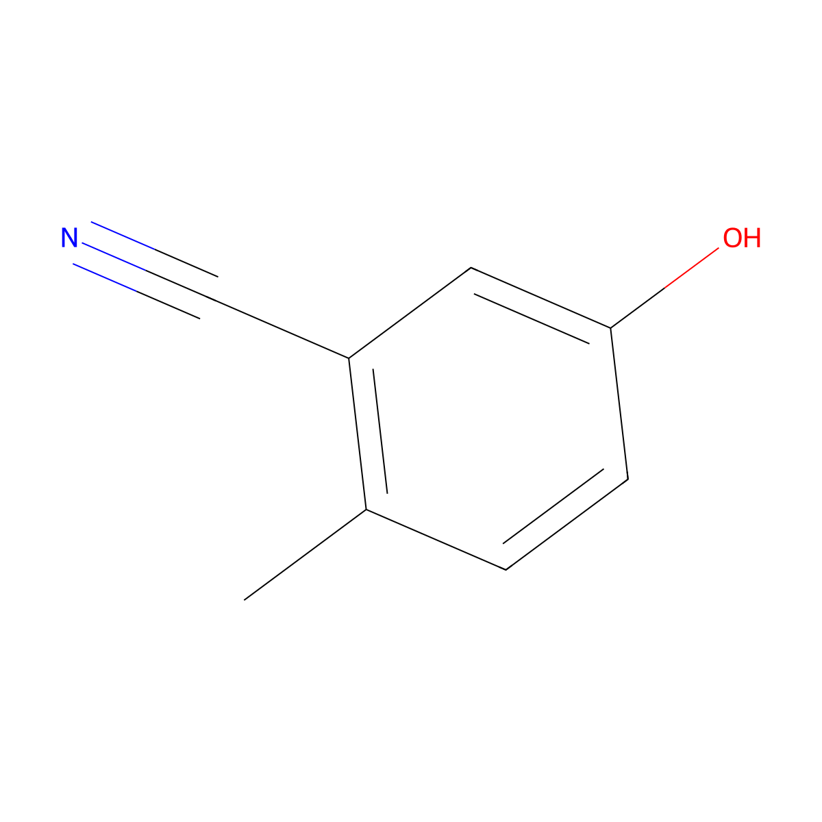 5-Hydroxy-2-methylbenzonitrile molecular structure, CAS 101349-82-0