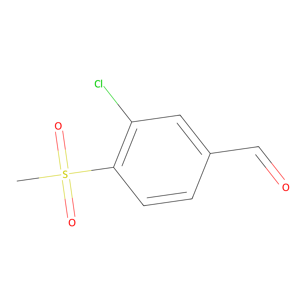 3-Chloro-4-methanesulfonyl-benzaldehyde molecular structure, CAS 101349-83-1