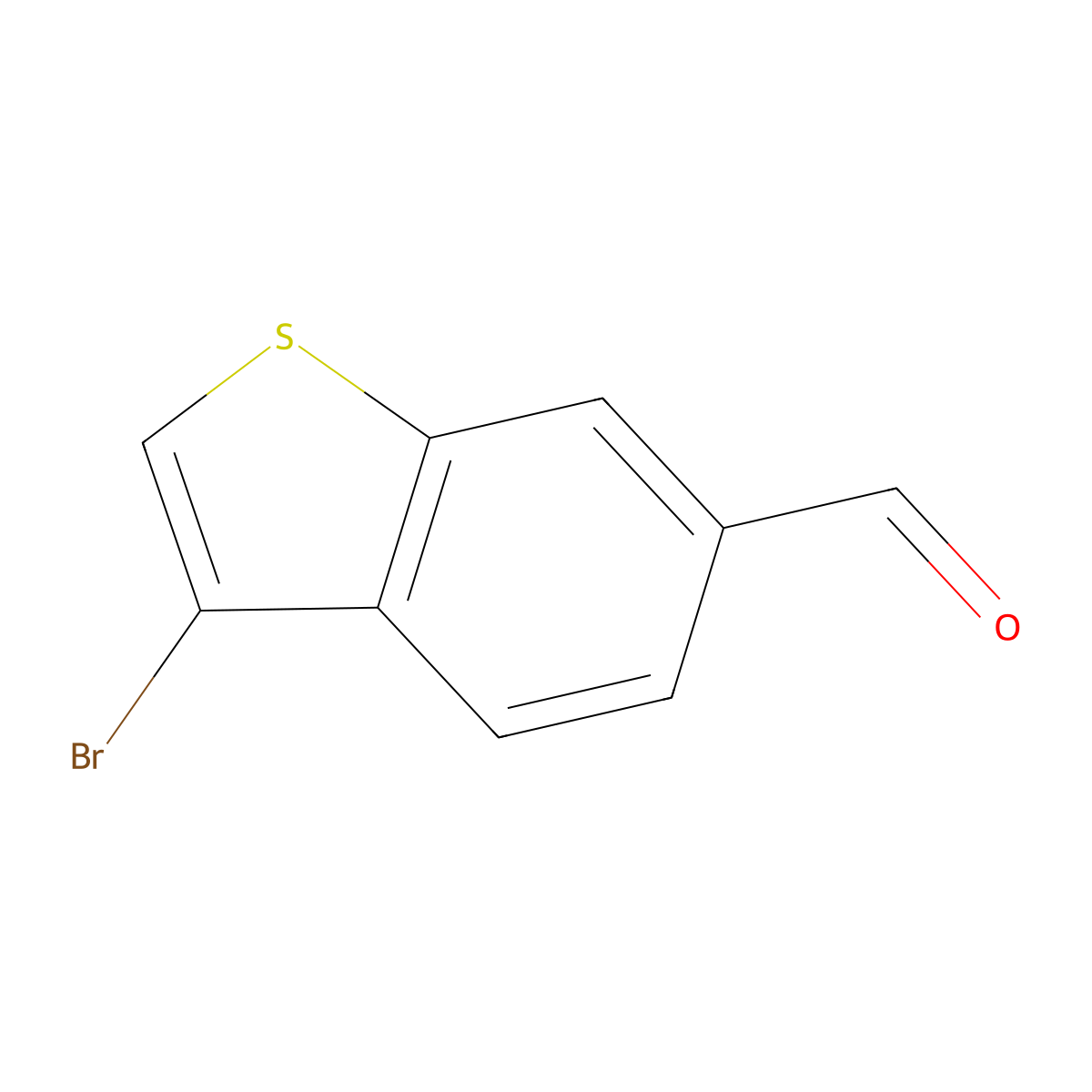 3-Bromobenzo(b)thiophene-6-carboxaldehyde molecular structure, CAS 10135-02-1