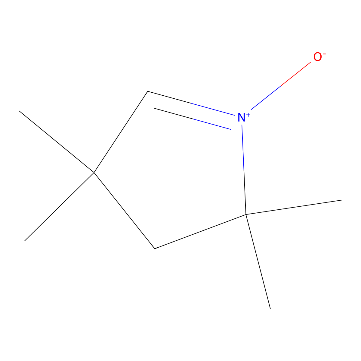 3,3,5,5-tetramethyl-1-pyrroline N-oxide molecular structure, CAS 10135-38-3