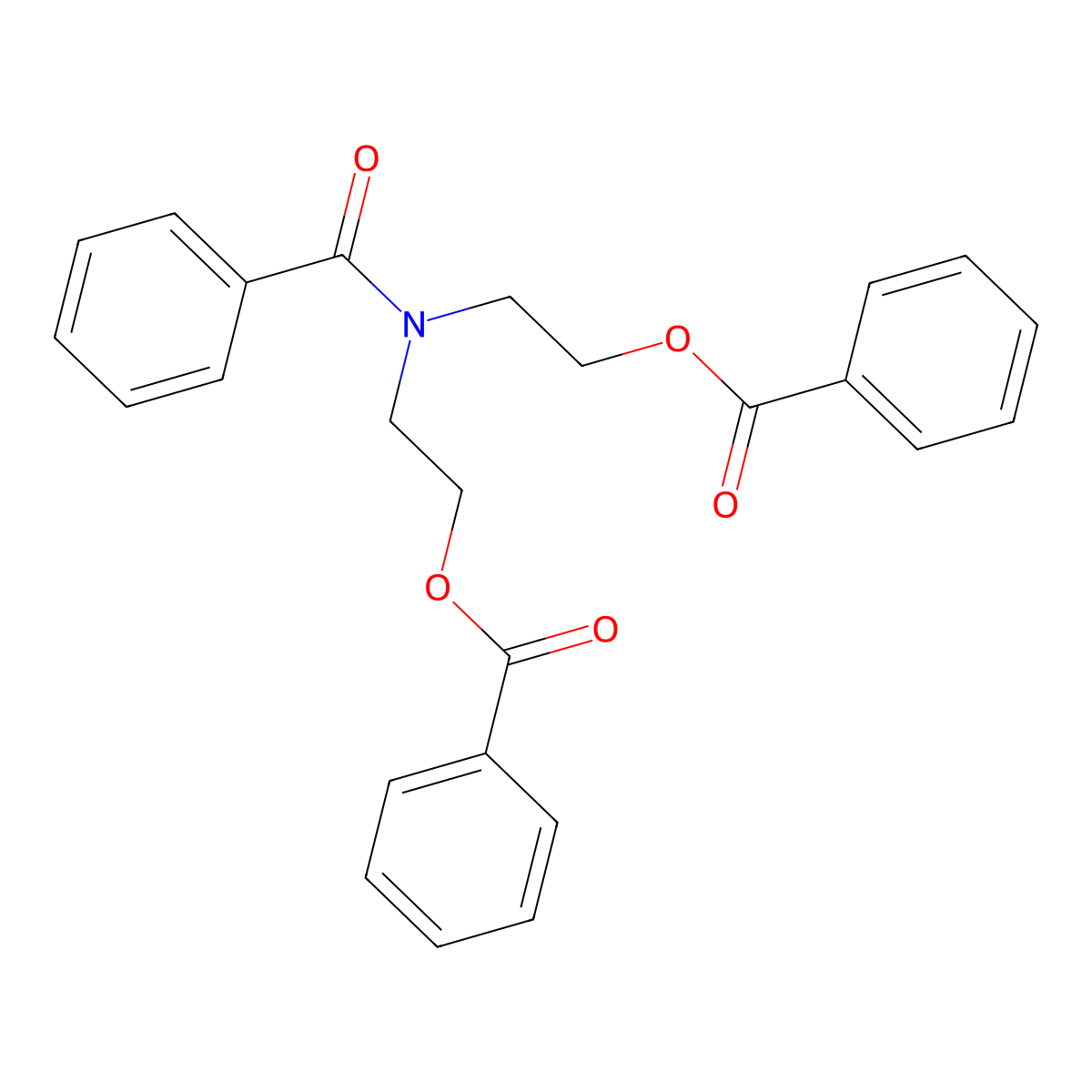 Benzamide, N,N-bis[2-(benzoyloxy)ethyl]- molecular structure, CAS 10135-43-0