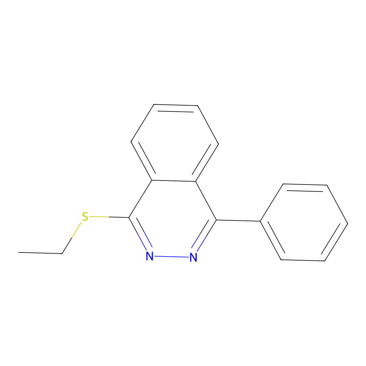 1-Ethylsulfanyl-4-phenylphthalazine molecular structure, CAS 101351-71-7